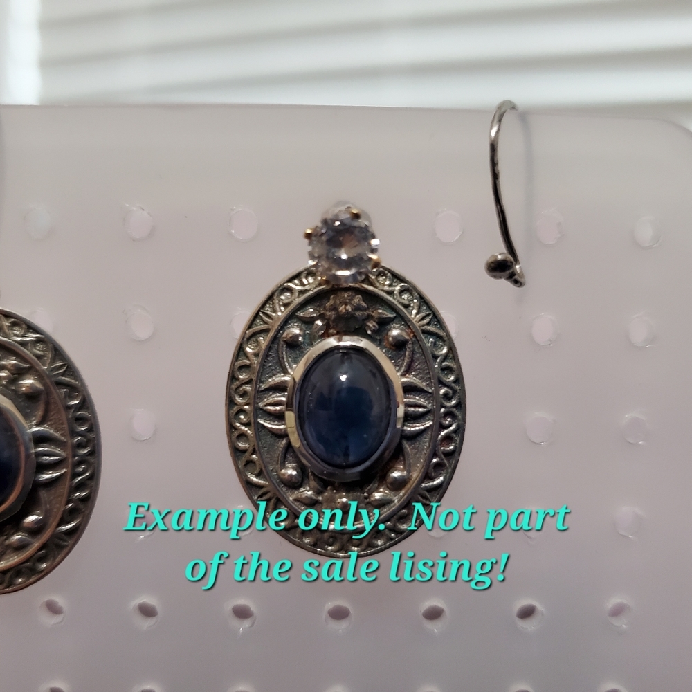 Sterling Sapphire Earrings - Picture 15 of 16